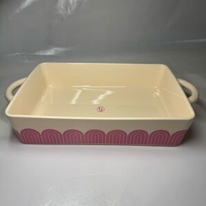 Great Jones Ceramic Casserole Dish 9x13 4Qt Baking Pan Pink Taffy